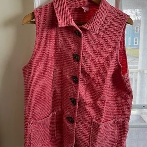 Focus Waffle Vest Casual Lifestyle Collection Size Large Lagenlook